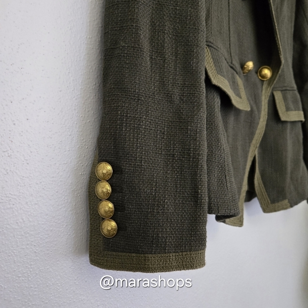 Veronica Beard Edison Dickey Jacket Olive Green - Picture 6 of 11